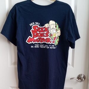 Dick's Last Resort Short Sleeve Tee. "Size Does Matter!" Size Medium